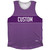 Pinstripes Custom Finish Line Athletic Tank Top - Purple Medium and White