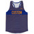 Pinstripes Custom Finish Line Running Track Tops Made In USA - Blue Royal and Tennessee Orange