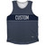 Pinstripes Custom Finish Line Athletic Tank Top - Blue Navy And Grey Medium