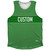 Pinstripes Custom Finish Line Athletic Tank Top - Green Kelly and White