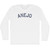 Anejo Adult Cotton Long Sleeve T-shirt - White