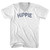 Hippie Adult Cotton V-neck T-shirt - White