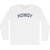Howdy Adult Cotton Long Sleeve T-shirt - White