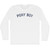 Pony Boy Adult Cotton Long Sleeve T-shirt - White