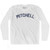 MITCHELL Adult Cotton Long Sleeve T-shirt - White