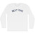 Next Time Adult Cotton Long Sleeve T-shirt - White