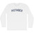 Potager Adult Cotton Long Sleeve T-shirt - White