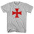 Crusader Cross Womens Cotton Junior Cut T-Shirt - Grey Heather