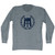 Bowery Boys Laurel Adult Tri-Blend Long Sleeve T-shirt - Athletic Grey
