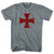 Crusader Cross Adult Tri-Blend T-shirt - Athletic Grey