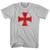 Crusader Cross Adult Cotton T-shirt - Cool Grey