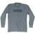 MOON Adult Tri-Blend Long Sleeve T-shirt - Athletic Grey