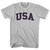 USA Bold Adult Cotton T-shirt - Grey Heather