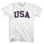 USA Bold Adult Cotton T-shirt - White