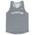 Custom Arched With White Text Running Racerback Singlet - Grey Dark