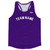 Custom Arched With White Text Running Racerback Singlet - Purple Lakers