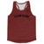 Custom Arched With Black Text Running Racerback Singlet - Red Maroon