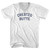 Crested Butte Adult Cotton V-neck T-shirt - White