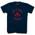 ICI C'est Paris Fleur De Lis Soccer Adult Tri-Blend T-shirt - Navy Blue