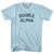 Double Alpha Adult Cotton T-shirt - Light Blue