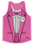ADULT 2X-LARGE- Pink Tuxedo Running Tank Top Racerback Track and Cross Country Singlet Jersey Made In USA - Pink- Final Sale T2