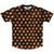 Scary Jack O Lanterns Carved Pumpkins All Over Print Pattern Running Shirt Track Cross Made In USA - Black