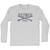 Hollywood Surf Break Crossed Surf Board Surfing Destination Adult Cotton Long Sleeve T-Shirt - Grey Heather