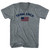 Team Zach Over An American Flag Tri-Blend V-Neck Womens Junior Cut T-Shirt - Athletic Grey