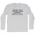 Virginia Beach Surf Break Crossed Surf Board Surfing Destination Adult Cotton Long Sleeve T-Shirt - Grey Heather