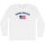 Team Bruce Over An American Flag Adult Cotton Long Sleeve T-Shirt - White