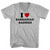 I Heart Barbadian Baddies Adult Cotton V-neck T-shirt - Grey Heather