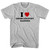 I Heart Cross Country Baddies Adult Cotton T-shirt - Grey Heather