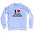 I Heart Track Baddies Adult  Tri-Blend Sweatshirt - White