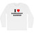 I Heart Barbadian Baddies Adult Cotton Long Sleeve T-shirt - White