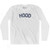HOOD Adult Cotton Long Sleeve T-shirt - White