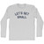 Let's Get Small Adult Cotton Long Sleeve T-shirt - Grey Heather