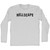 Hellscape Hollywood Sign Adult Cotton Long Sleeve T-Shirt - Grey Heather