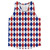 Argile Patterns Running Shirt Track Cross Made In USA - Royal Blue Red Dark and White
