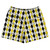Argile Patterns Rugby Shorts Made In USA - Black Varsity Yellow and White