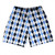 Argile Patterns Soccer Shorts Made In USA - Carolina Blue Navy Blue and White