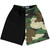 Army Camo and Black Quad Lacrosse Shorts Made In USA - Camo and Black Quad