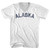 Alaska Adult Cotton V-neck T-shirt - White