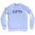Fifty Adult Tri-Blend Sweatshirt - White