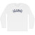 Idaho Adult Cotton Long Sleeve T-shirt - White