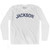 JACKSON Adult Cotton Long Sleeve T-shirt - White