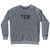 Ten Adult Tri-Blend Sweatshirt - Athletic Grey
