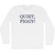 Quiet Piggy Rage Font Adult Cotton Long Sleeve T-shirt - White