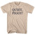 Quiet Piggy Rage Font Adult Cotton T-shirt - Creme