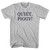 Quiet Piggy Rage Font Adult Cotton T-shirt - Grey Heather