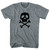 Skull and Crossed Bones Adult Tri-Blend T-shirt - Athletic Grey
